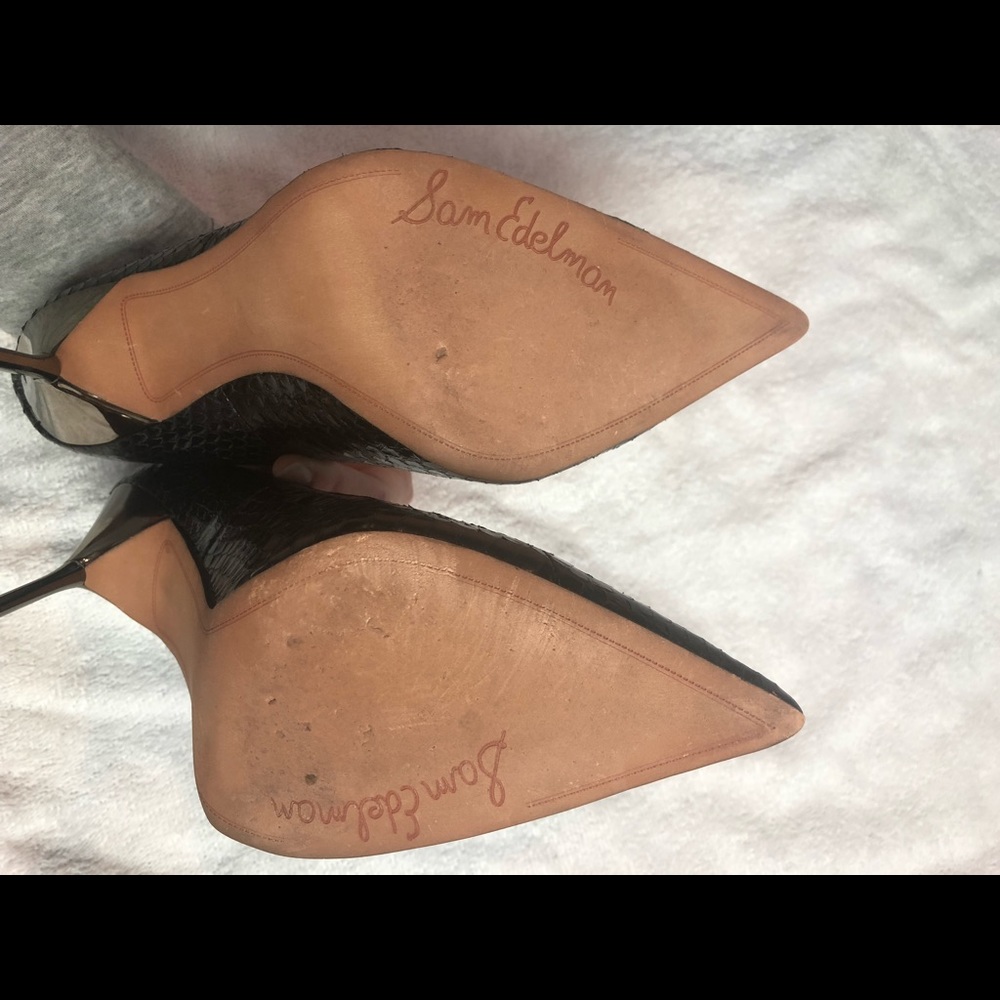 Sam Edelman Black Python Metal Heel Danielle - image 8